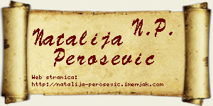 Natalija Perošević vizit kartica